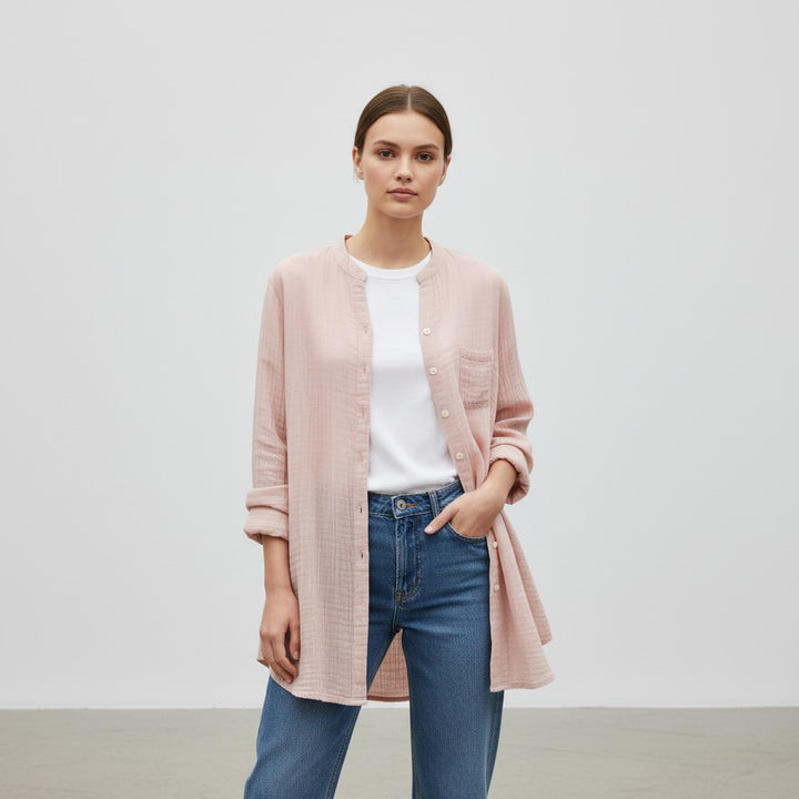 Women’s Lightweight Cotton Shirt-Vyana Collective