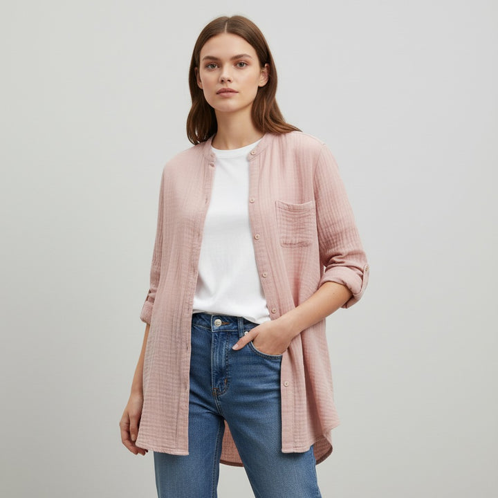 Women’s Lightweight Cotton Shirt-Vyana Collective
