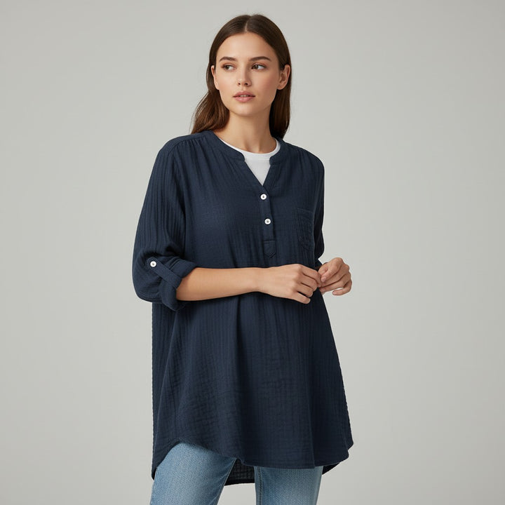 Women’s Lightweight Cotton Shirt-Vyana Collective