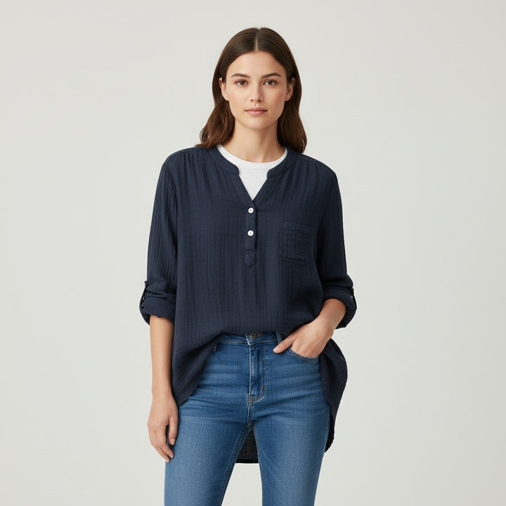 Women’s Lightweight Cotton Shirt-Vyana Collective