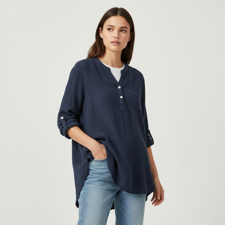 Women’s Lightweight Cotton Shirt-Vyana Collective