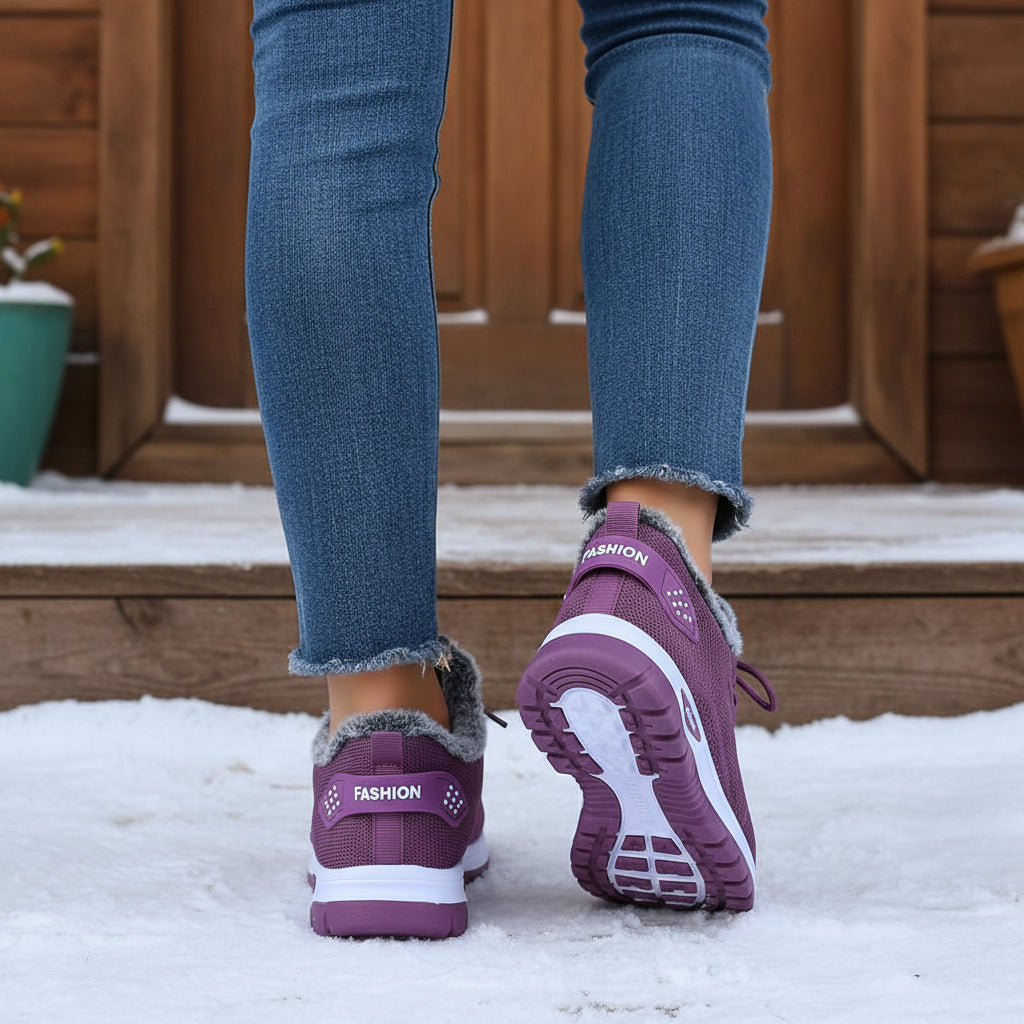 Women’s Lightweight Plush Fleece-Lined Winter Ankle Boots-Vyana Collective