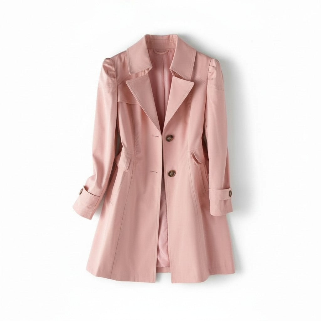 Women’s Lightweight Water-Repellent Trench Coat-Vyana Collective
