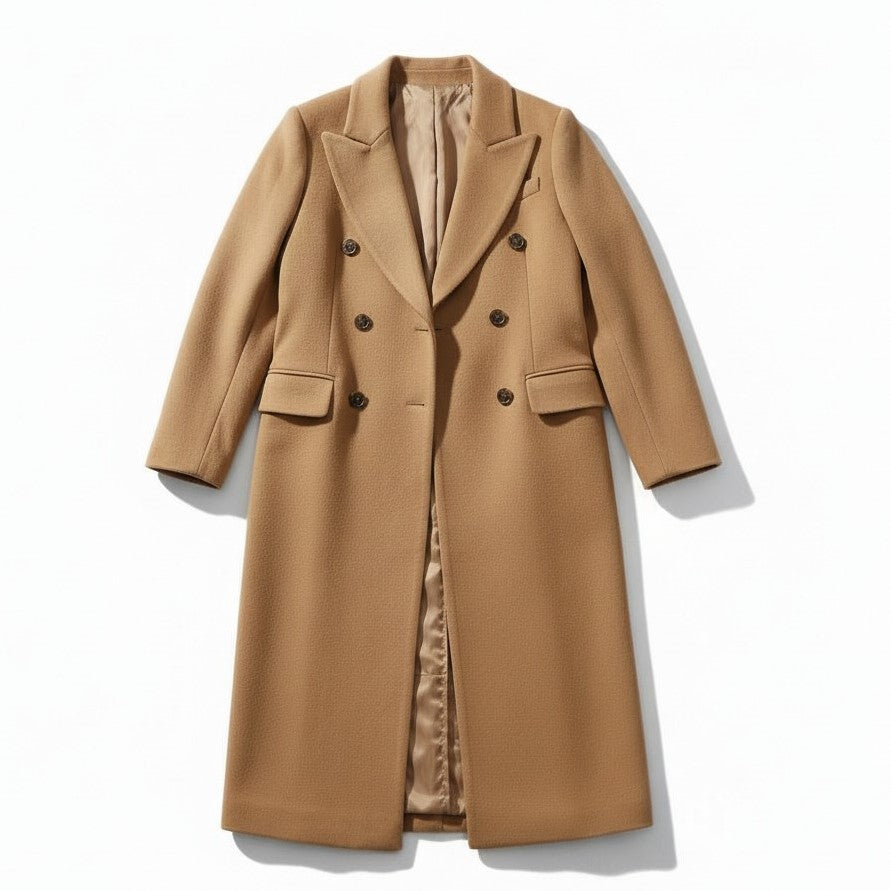 Women’s Long Wool Overcoat-Vyana Collective