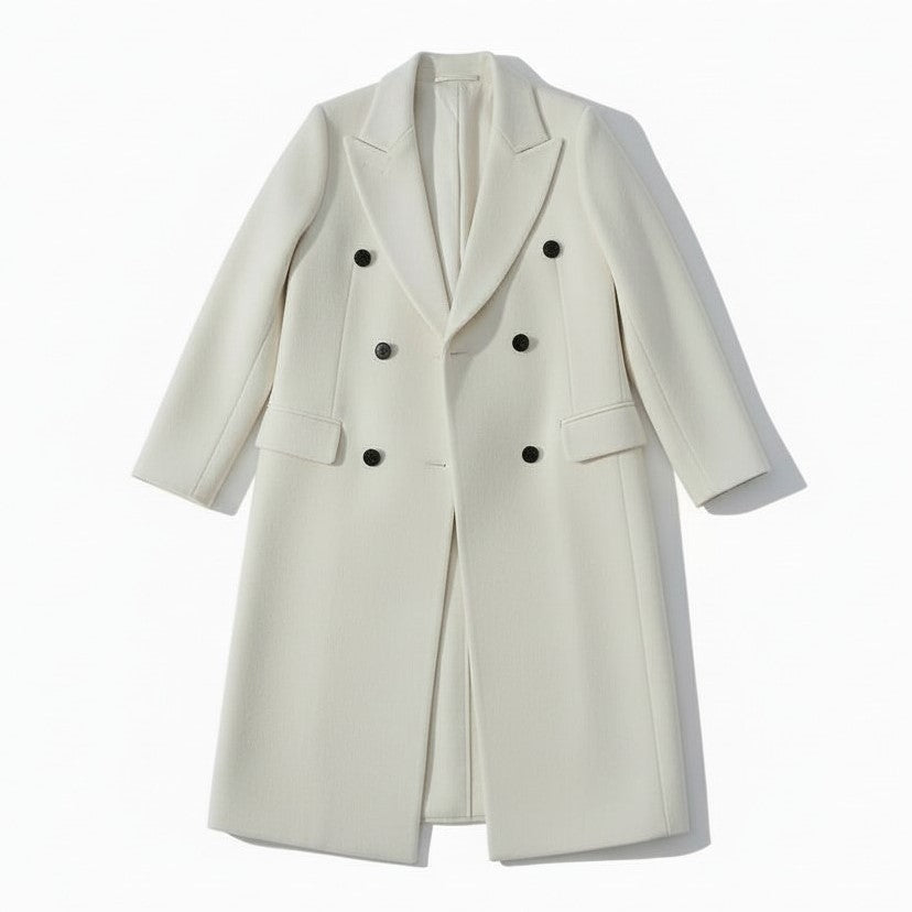 Women’s Long Wool Overcoat-Vyana Collective
