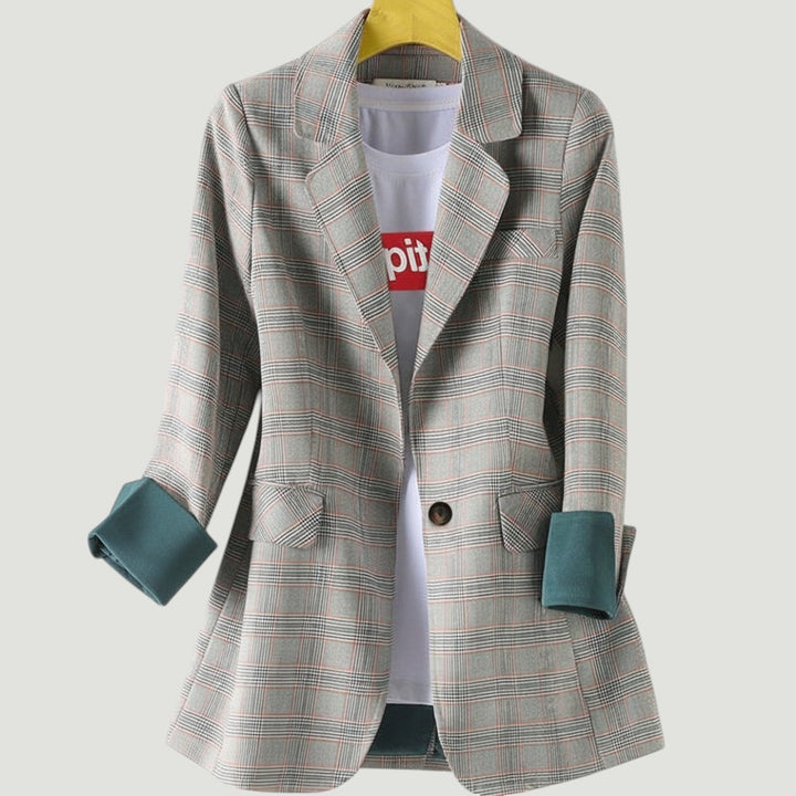Women's Loose Casual One-Button Blazer Jacket-Vyana Collective