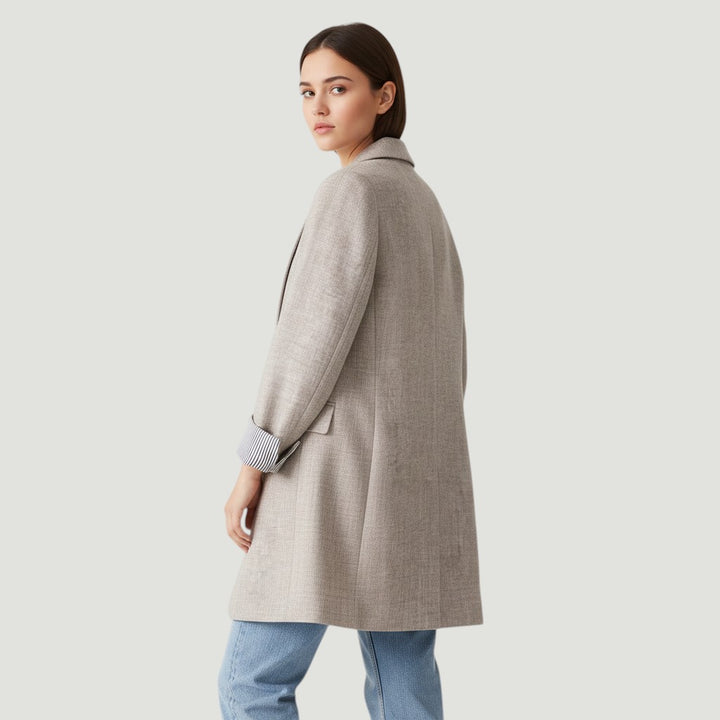 Women's Loose Casual One-Button Blazer Jacket-Vyana Collective