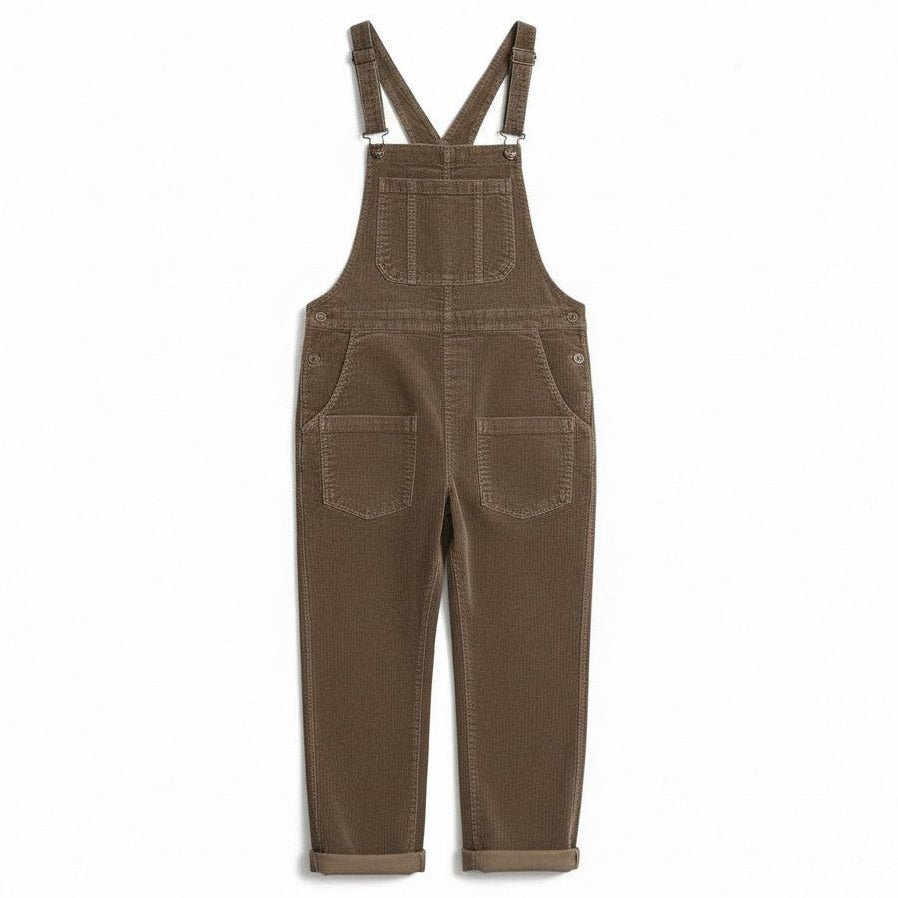 Women's Loose Fit Corduroy Overalls-Vyana Collective