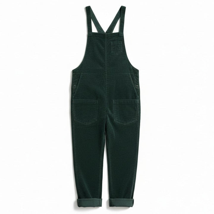 Women's Loose Fit Corduroy Overalls-Vyana Collective