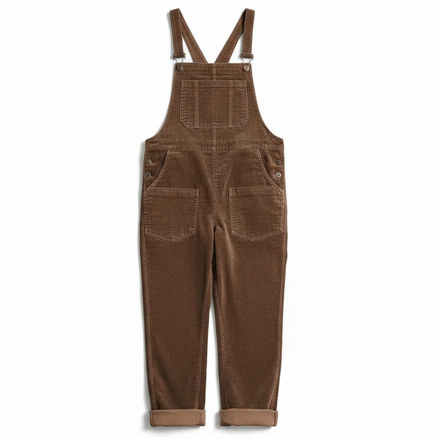 Women's Loose Fit Corduroy Overalls-Vyana Collective