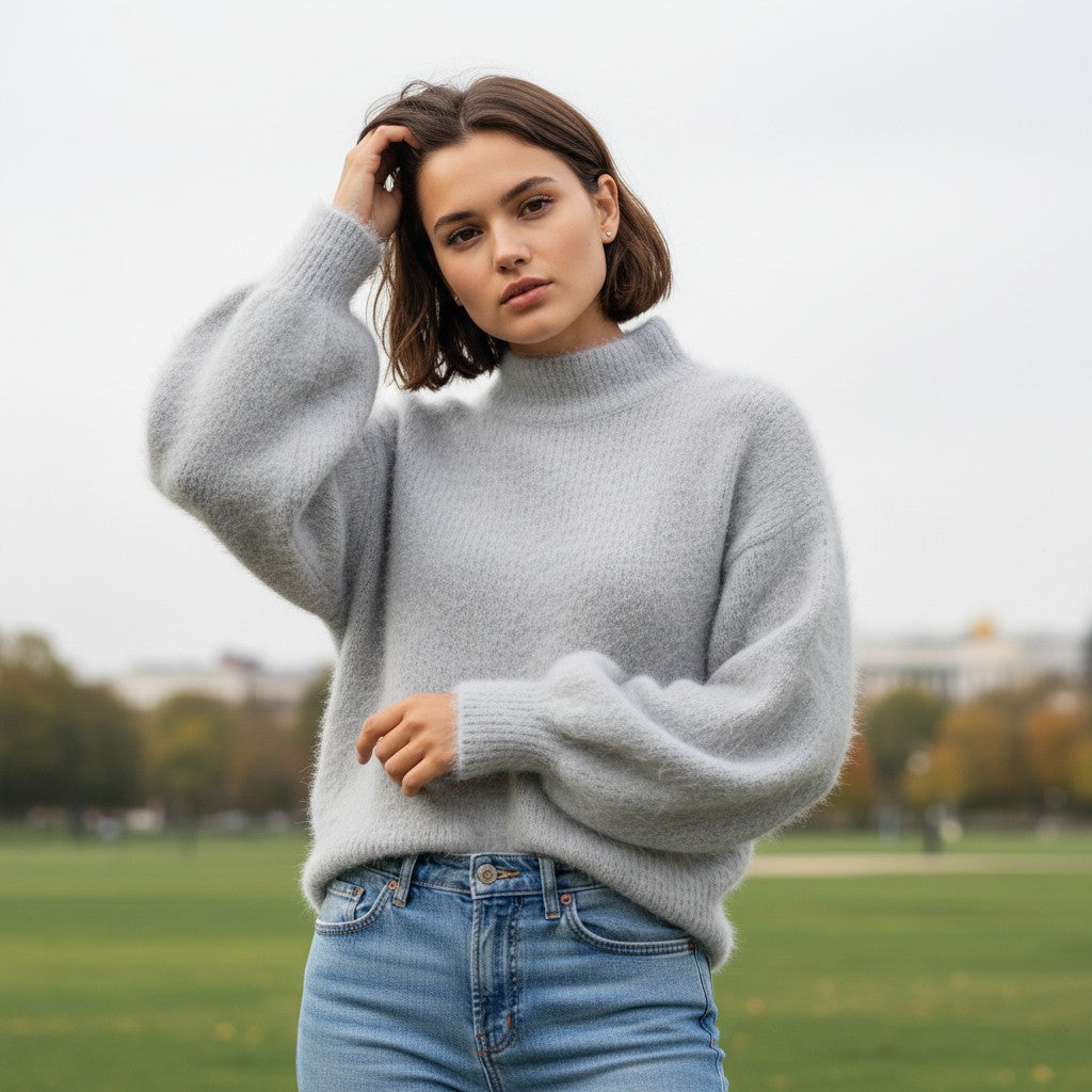 Women’s Loose-Fit Knitted Sweater-Vyana Collective