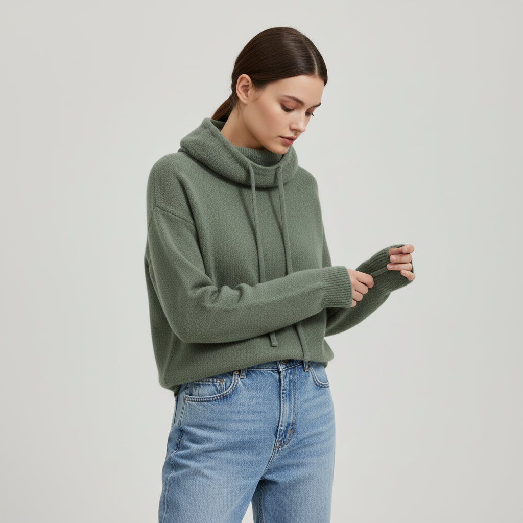 Women’s Merino Turtleneck Sweater-Vyana Collective