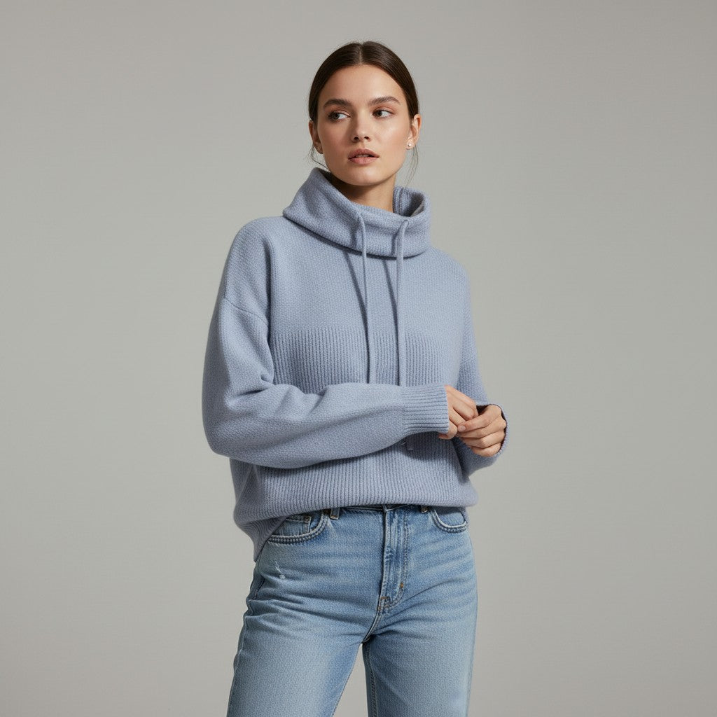 Women’s Merino Turtleneck Sweater-Vyana Collective
