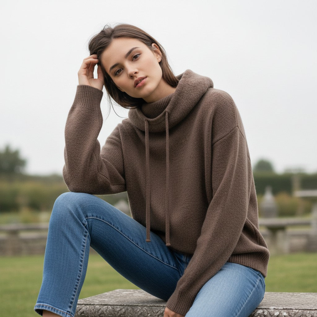 Women’s Merino Turtleneck Sweater-Vyana Collective