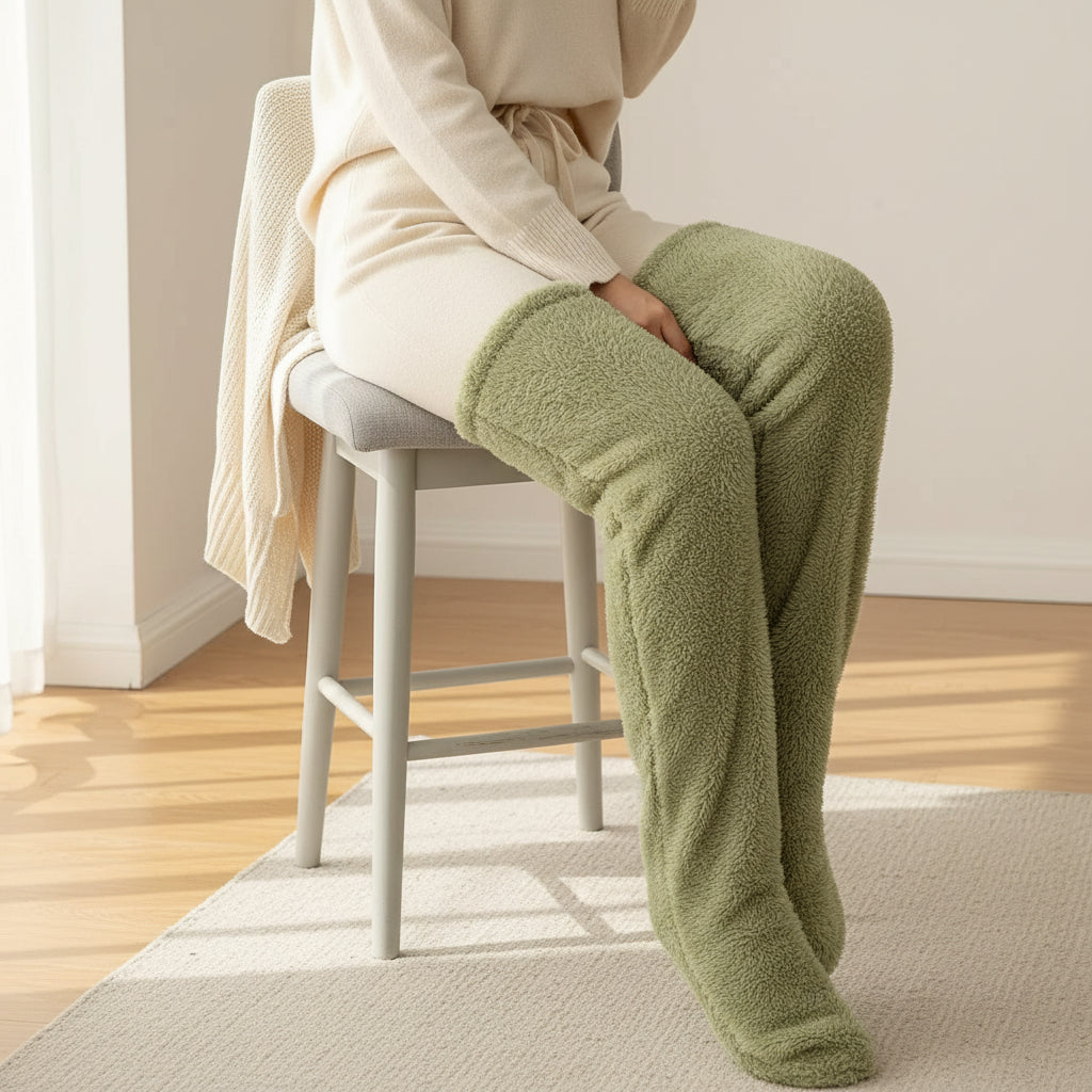 Women’s Over-Knee High Fuzzy Socks-Vyana Collective