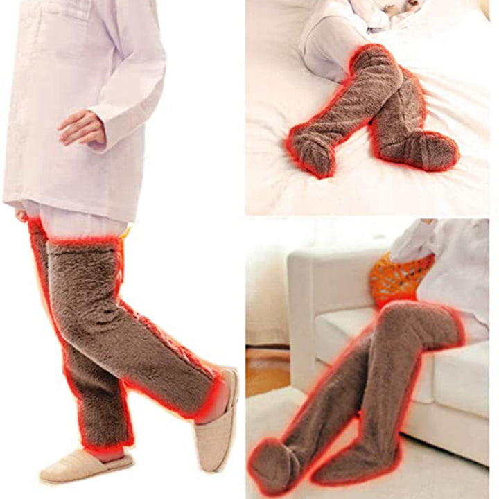 Women’s Over-Knee High Fuzzy Socks-Vyana Collective