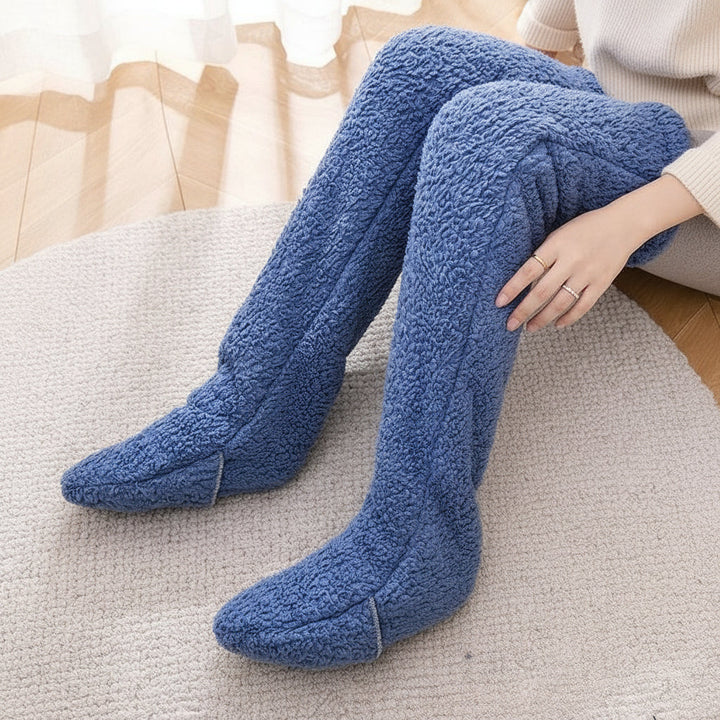 Women’s Over-Knee High Fuzzy Socks-Vyana Collective