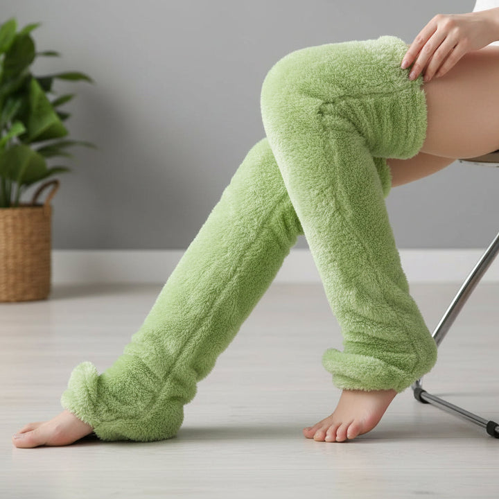Women’s Over-Knee High Fuzzy Socks-Vyana Collective