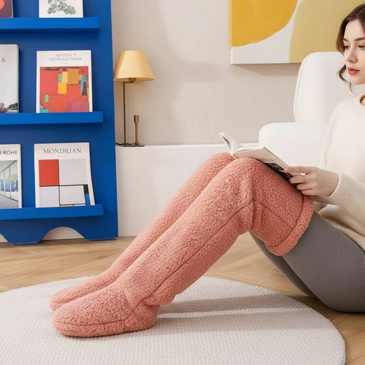 Women’s Over-Knee High Fuzzy Socks-Vyana Collective