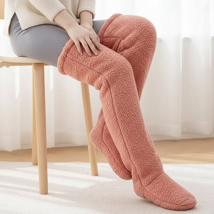 Women’s Over-Knee High Fuzzy Socks-Vyana Collective