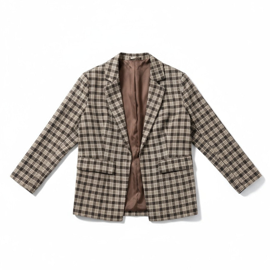 Women’s Plaid Office Blazer-Vyana Collective