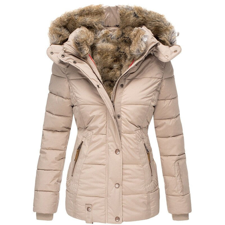 Women’s Quilted Cotton Puffer Jacket-Vyana Collective