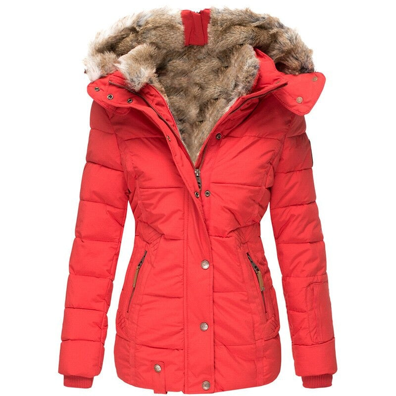 Women’s Quilted Cotton Puffer Jacket-Vyana Collective