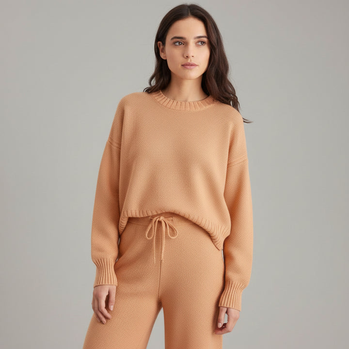 Women’s Seed Stitch Sweater Two-Piece Set-Vyana Collective