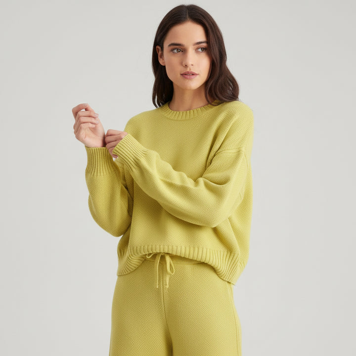 Women’s Seed Stitch Sweater Two-Piece Set-Vyana Collective
