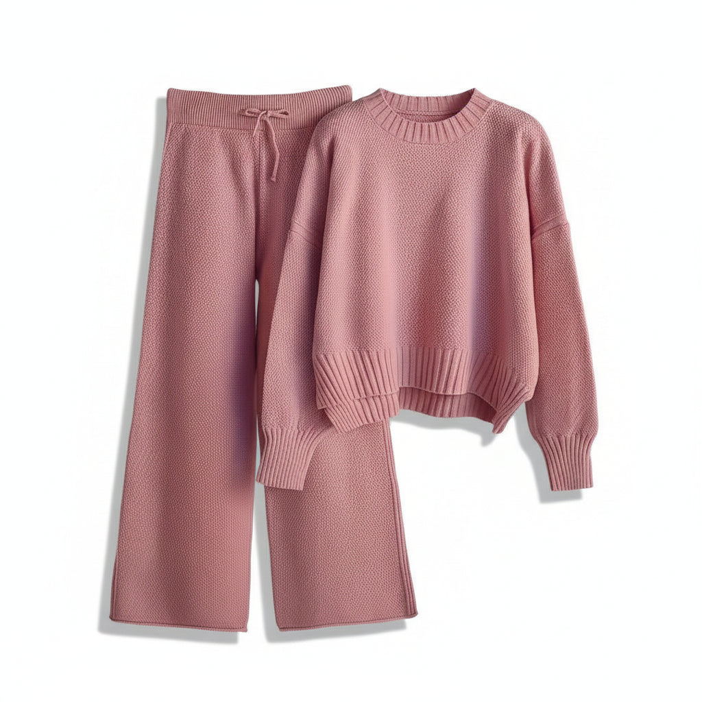 Women’s Seed Stitch Sweater Two-Piece Set-Vyana Collective