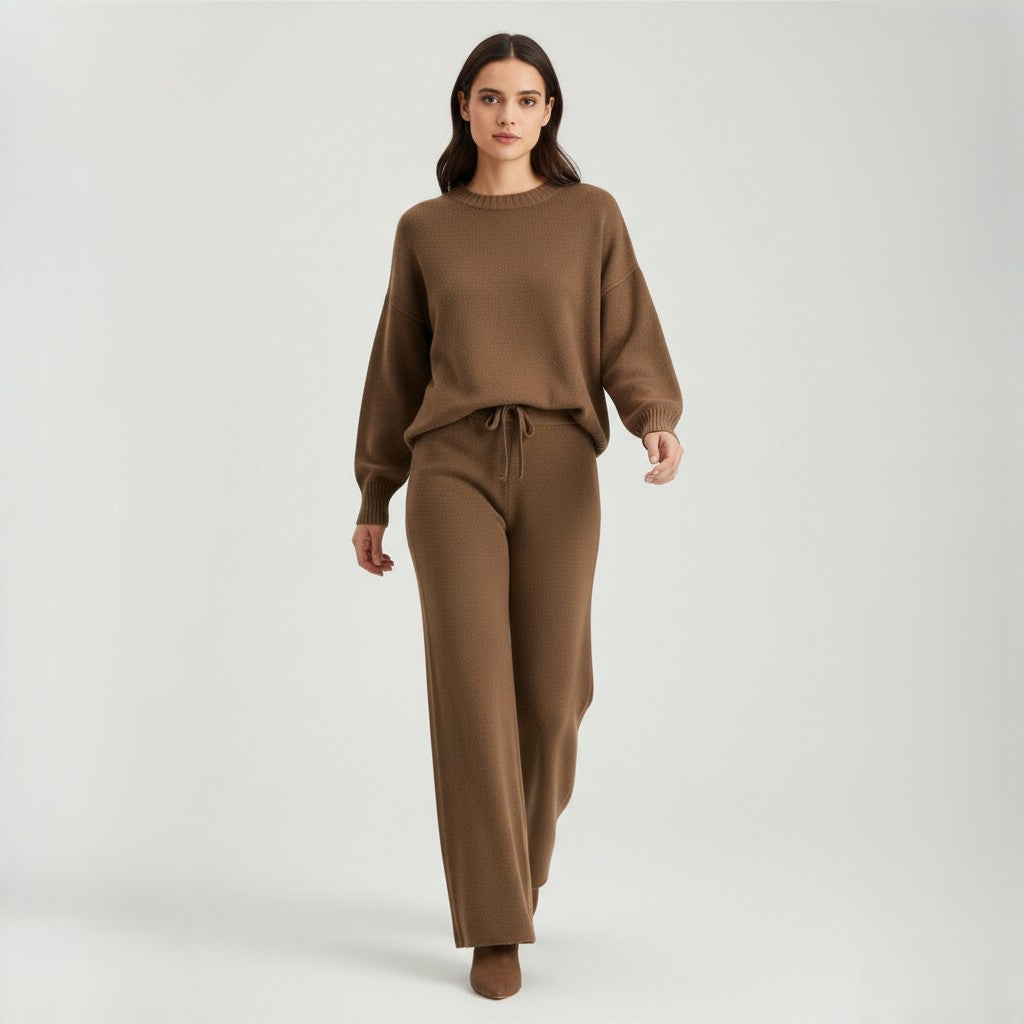 Women’s Seed Stitch Sweater Two-Piece Set-Vyana Collective