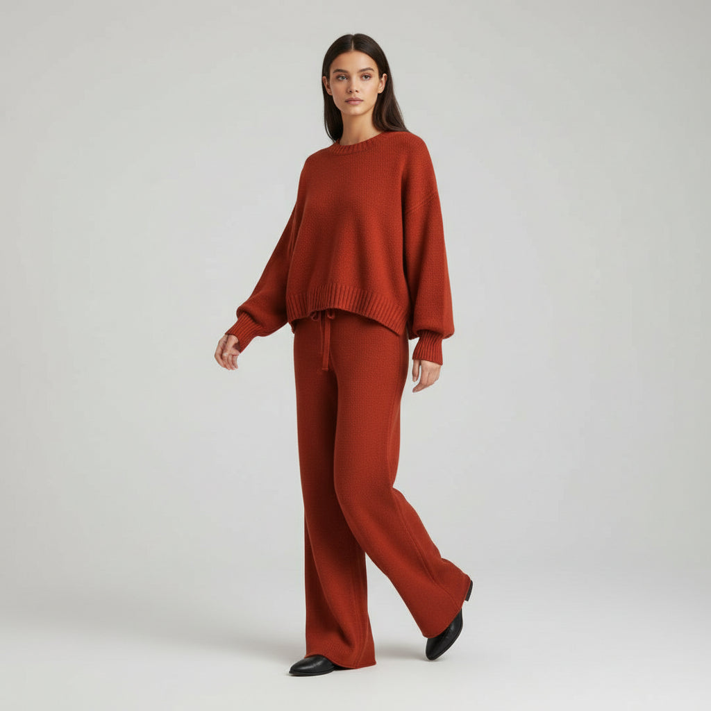 Women’s Seed Stitch Sweater Two-Piece Set-Vyana Collective