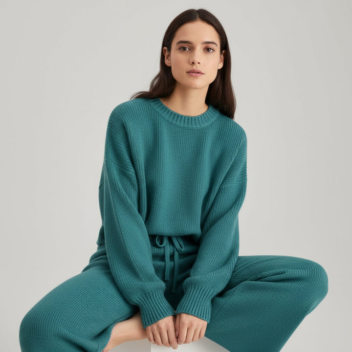Women’s Seed Stitch Sweater Two-Piece Set-Vyana Collective