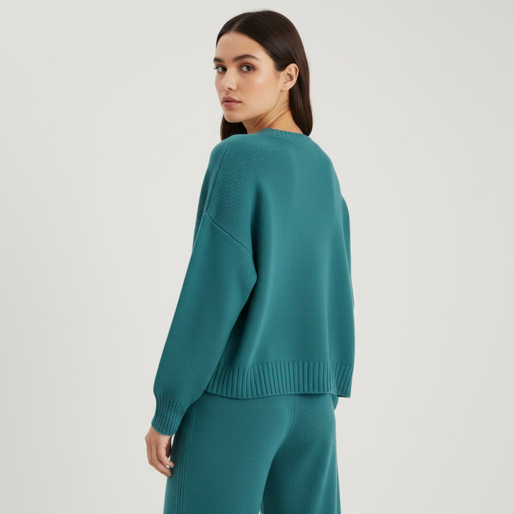 Women’s Seed Stitch Sweater Two-Piece Set-Vyana Collective