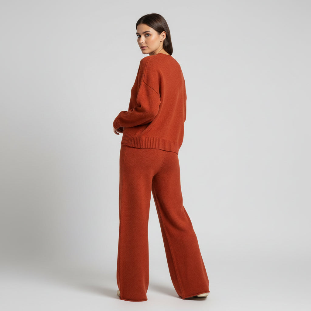 Women’s Seed Stitch Sweater Two-Piece Set-Vyana Collective