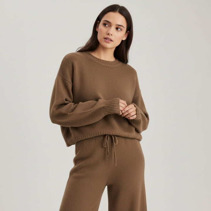 Women’s Seed Stitch Sweater Two-Piece Set-Vyana Collective