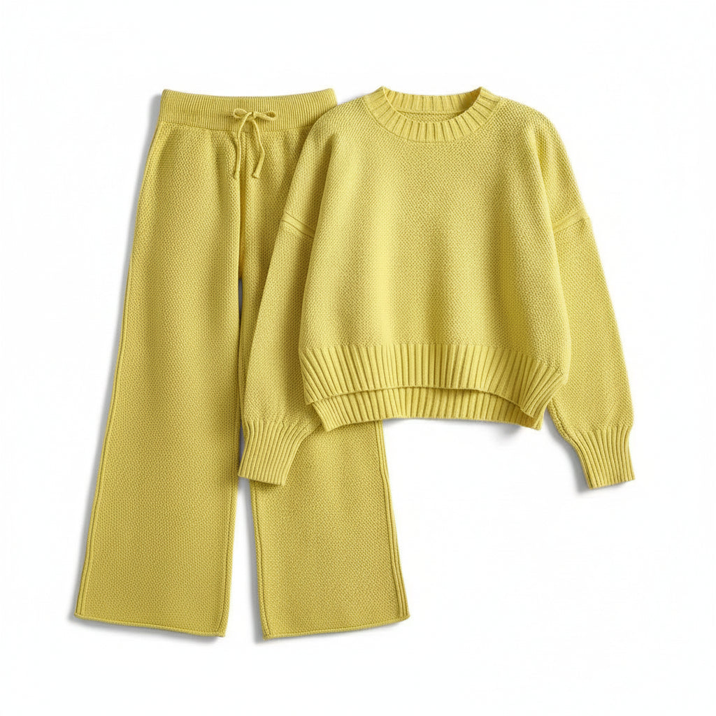 Women’s Seed Stitch Sweater Two-Piece Set-Vyana Collective