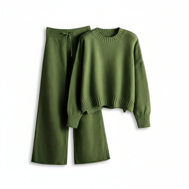 Women’s Seed Stitch Sweater Two-Piece Set-Vyana Collective