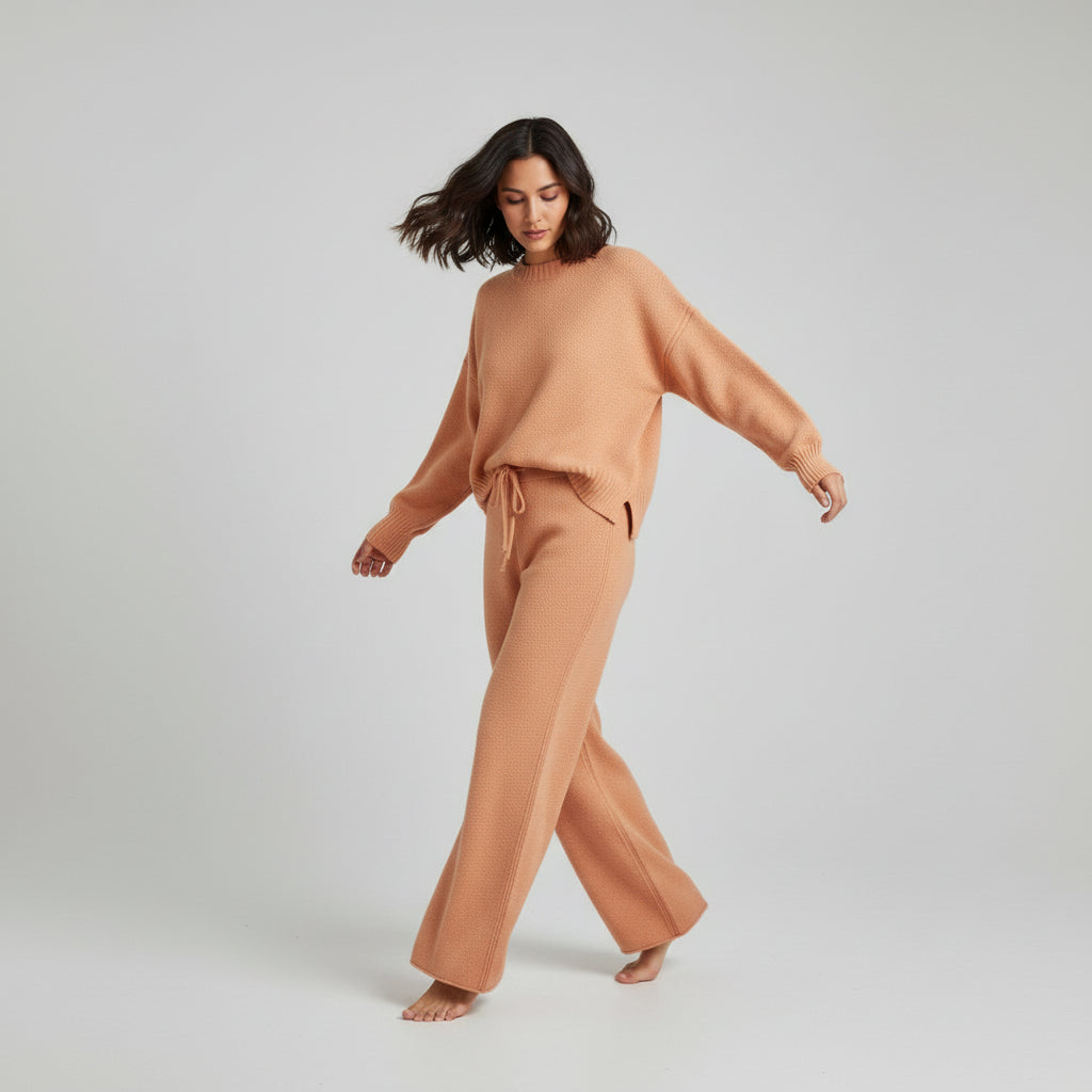 Women’s Seed Stitch Sweater Two-Piece Set-Vyana Collective