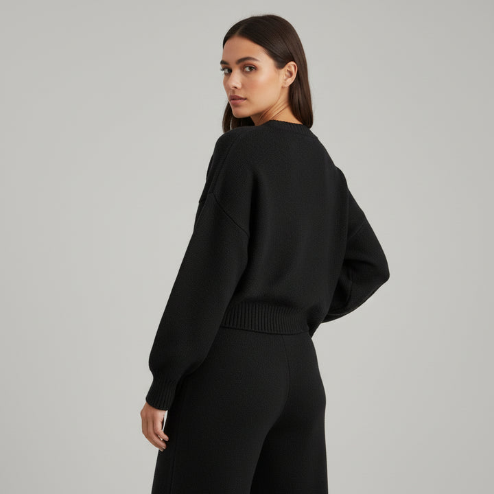 Women’s Seed Stitch Sweater Two-Piece Set-Vyana Collective