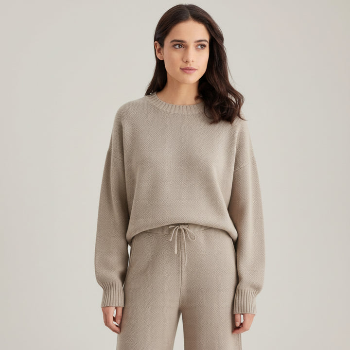 Women’s Seed Stitch Sweater Two-Piece Set-Vyana Collective