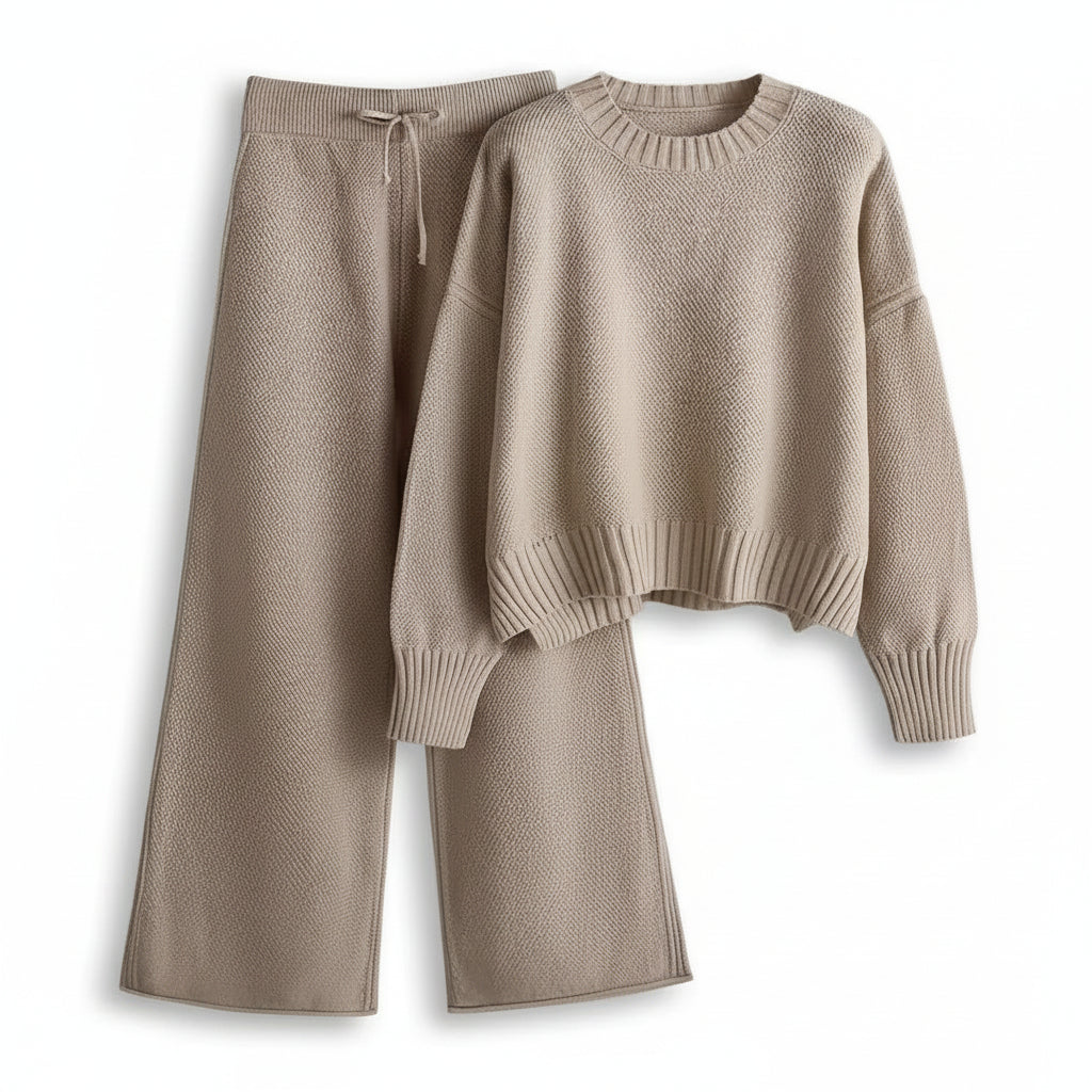 Women’s Seed Stitch Sweater Two-Piece Set-Vyana Collective