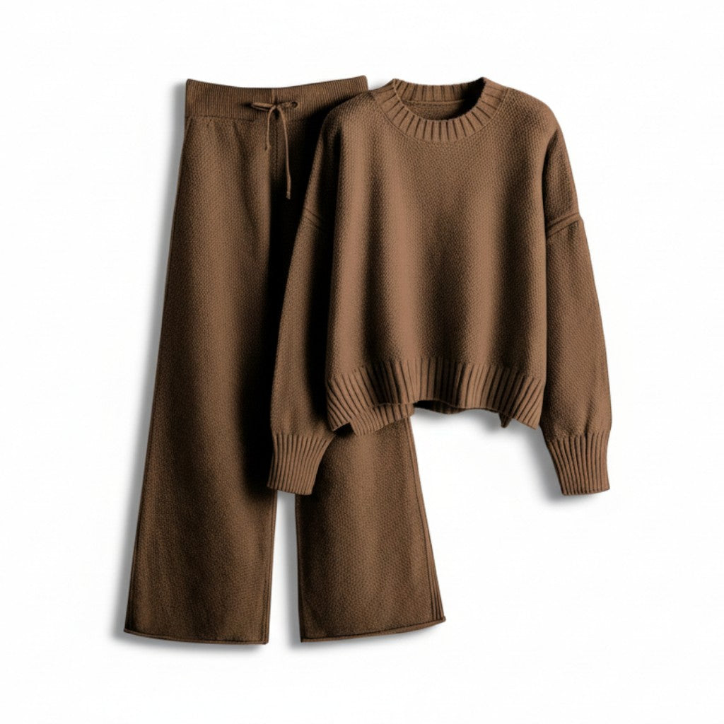 Women’s Seed Stitch Sweater Two-Piece Set-Vyana Collective