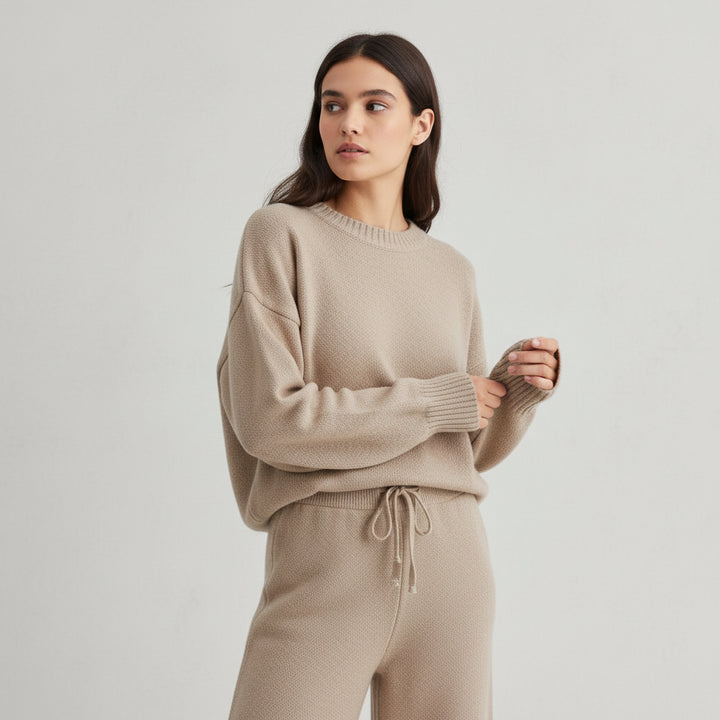 Women’s Seed Stitch Sweater Two-Piece Set-Vyana Collective