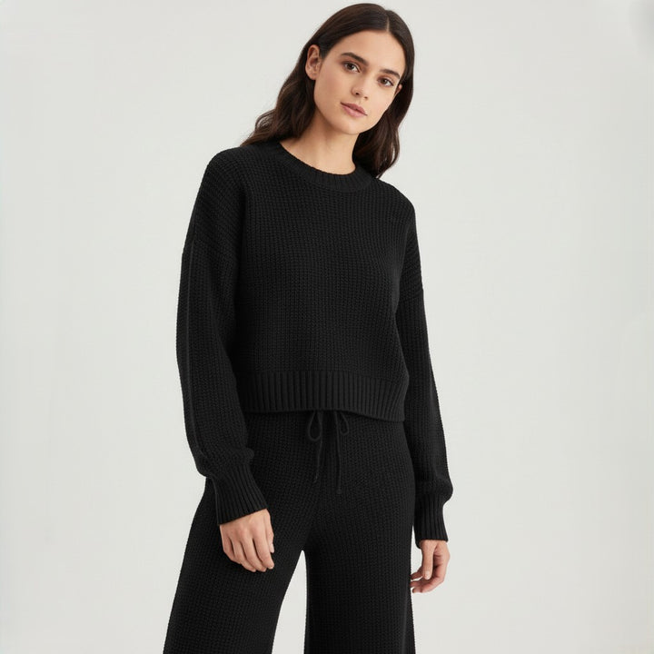 Women’s Seed Stitch Sweater Two-Piece Set-Vyana Collective
