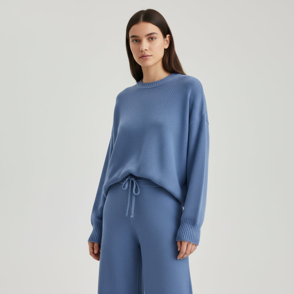 Women’s Seed Stitch Sweater Two-Piece Set-Vyana Collective
