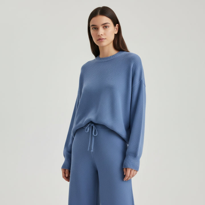 Women’s Seed Stitch Sweater Two-Piece Set-Vyana Collective