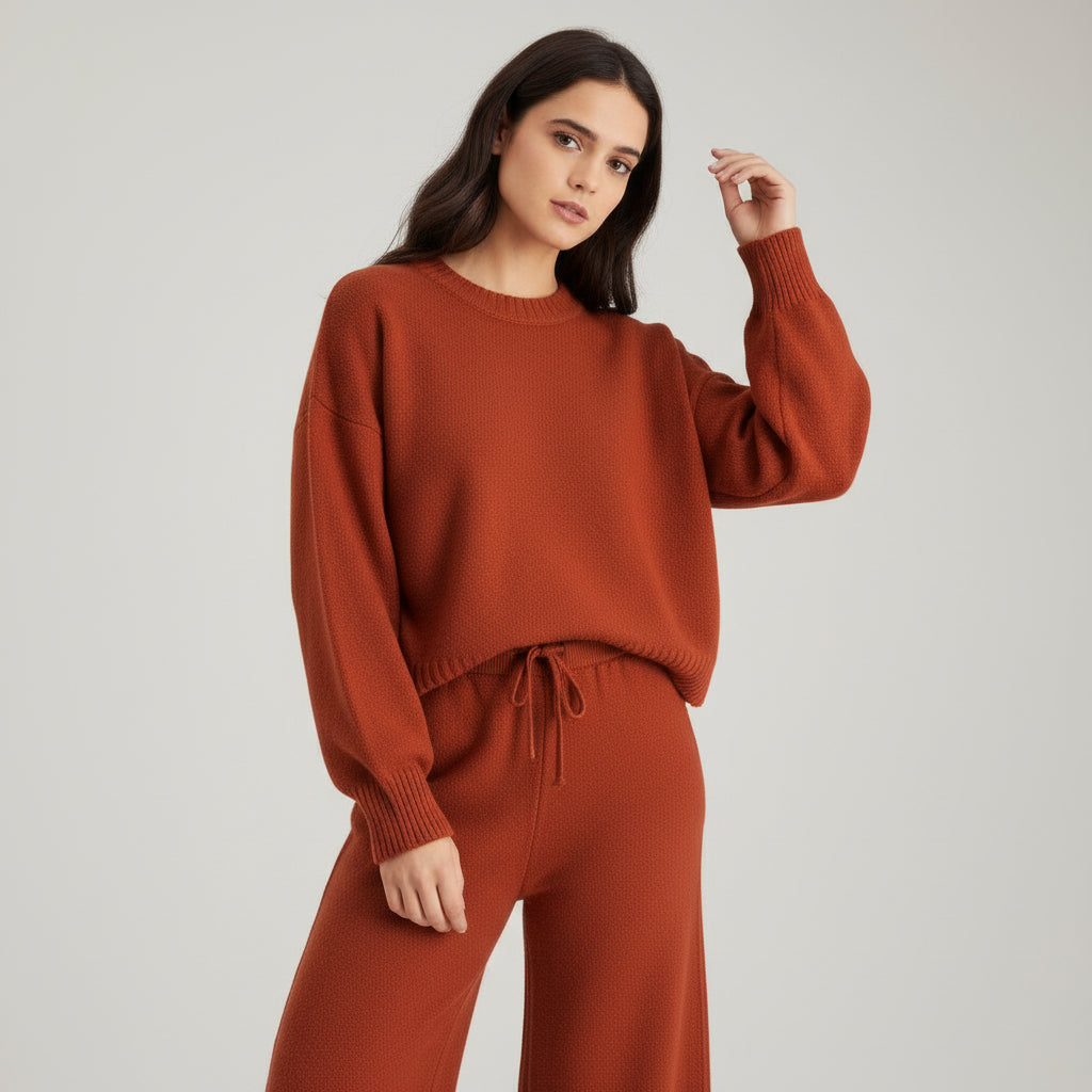 Women’s Seed Stitch Sweater Two-Piece Set-Vyana Collective
