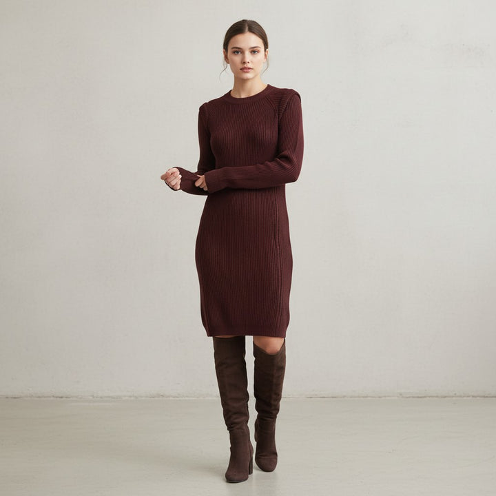 Women’s Short-Sleeve Bodycon Dress for Fall-Vyana Collective