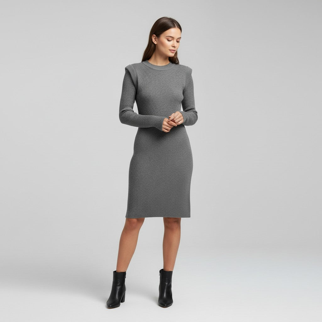 Women’s Short-Sleeve Bodycon Dress for Fall-Vyana Collective
